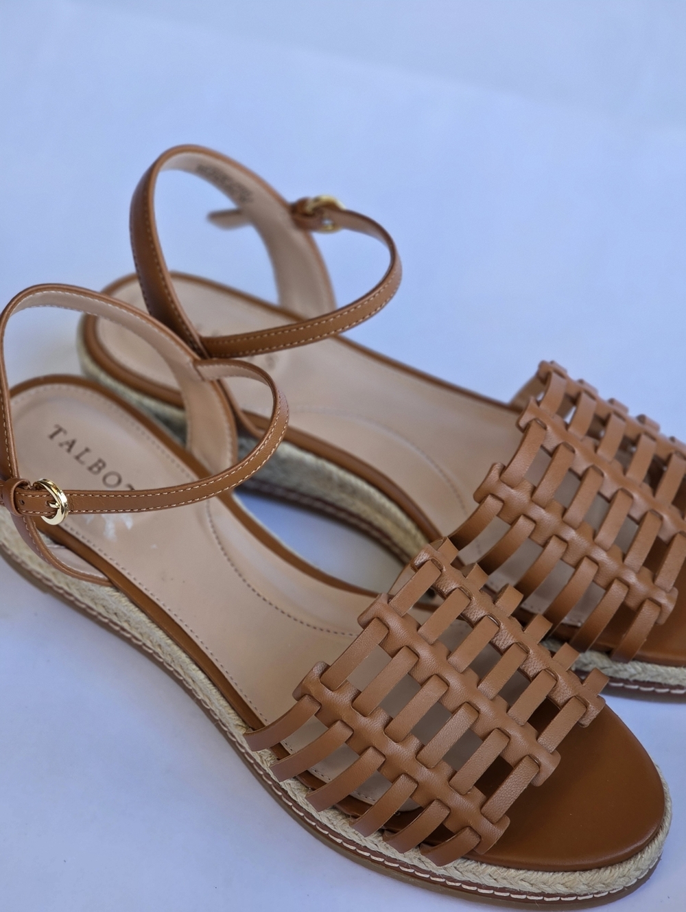 Talbots Pamela Woven Nappa Wedge Sandals Size 9 NEW - Picture 5 of 9